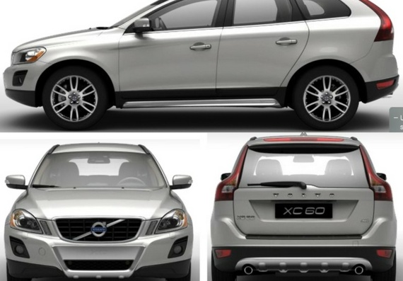Volvo XC60 (2009) (Вольво XC60 (2009)) - чертежи (рисунки) автомобиля